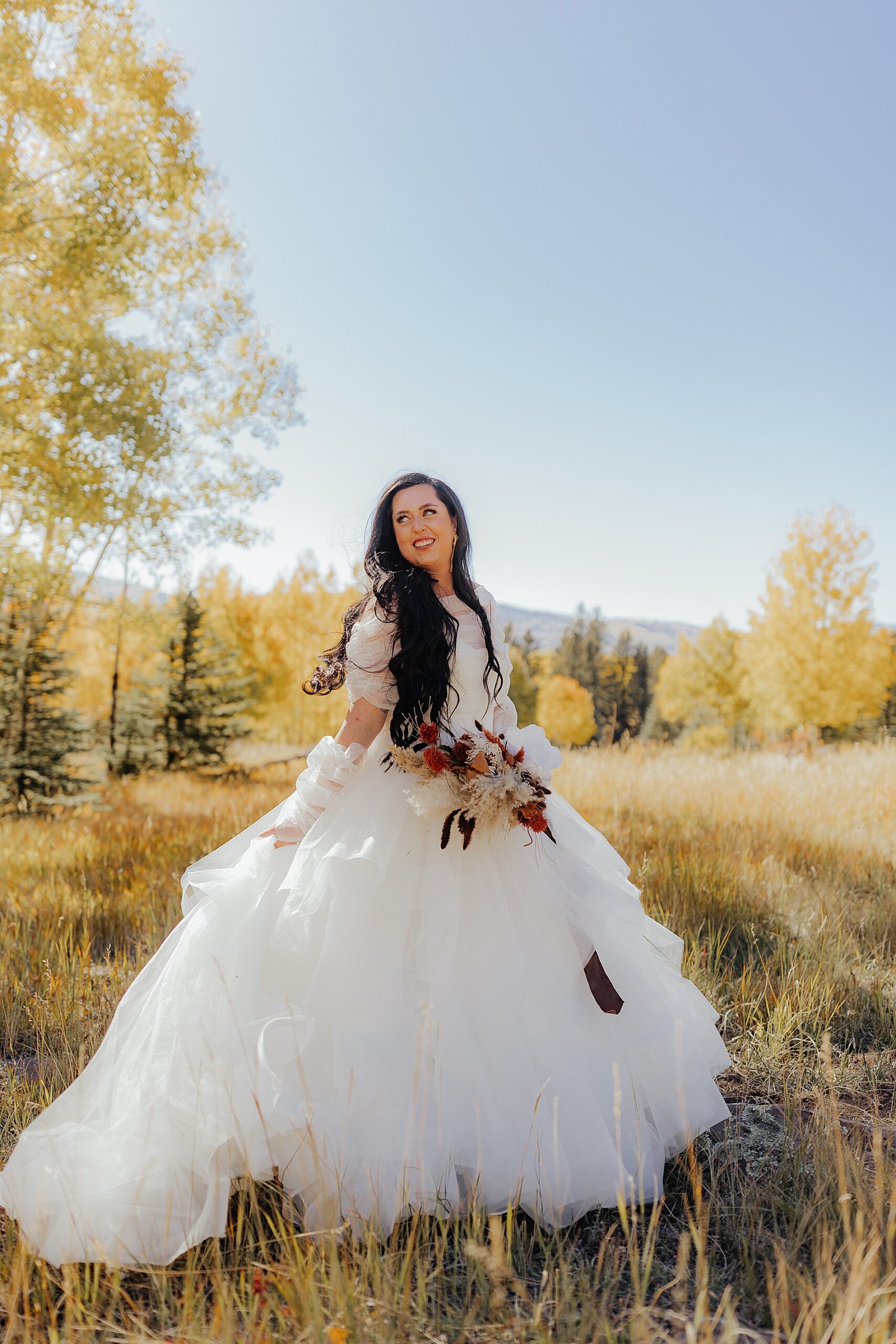 bridal portraits in Angel Fire, NM