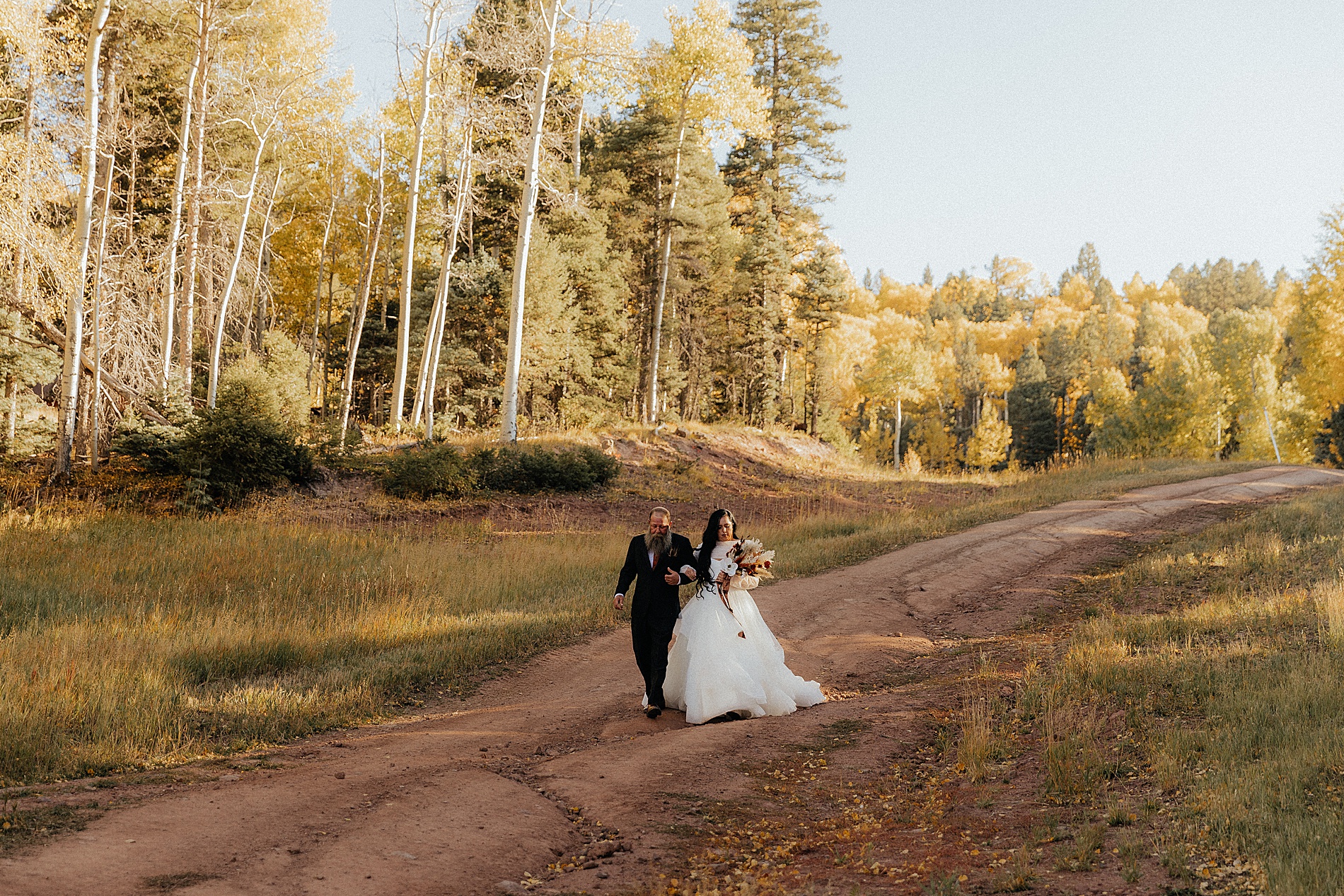 bride walk to ceremony with her father