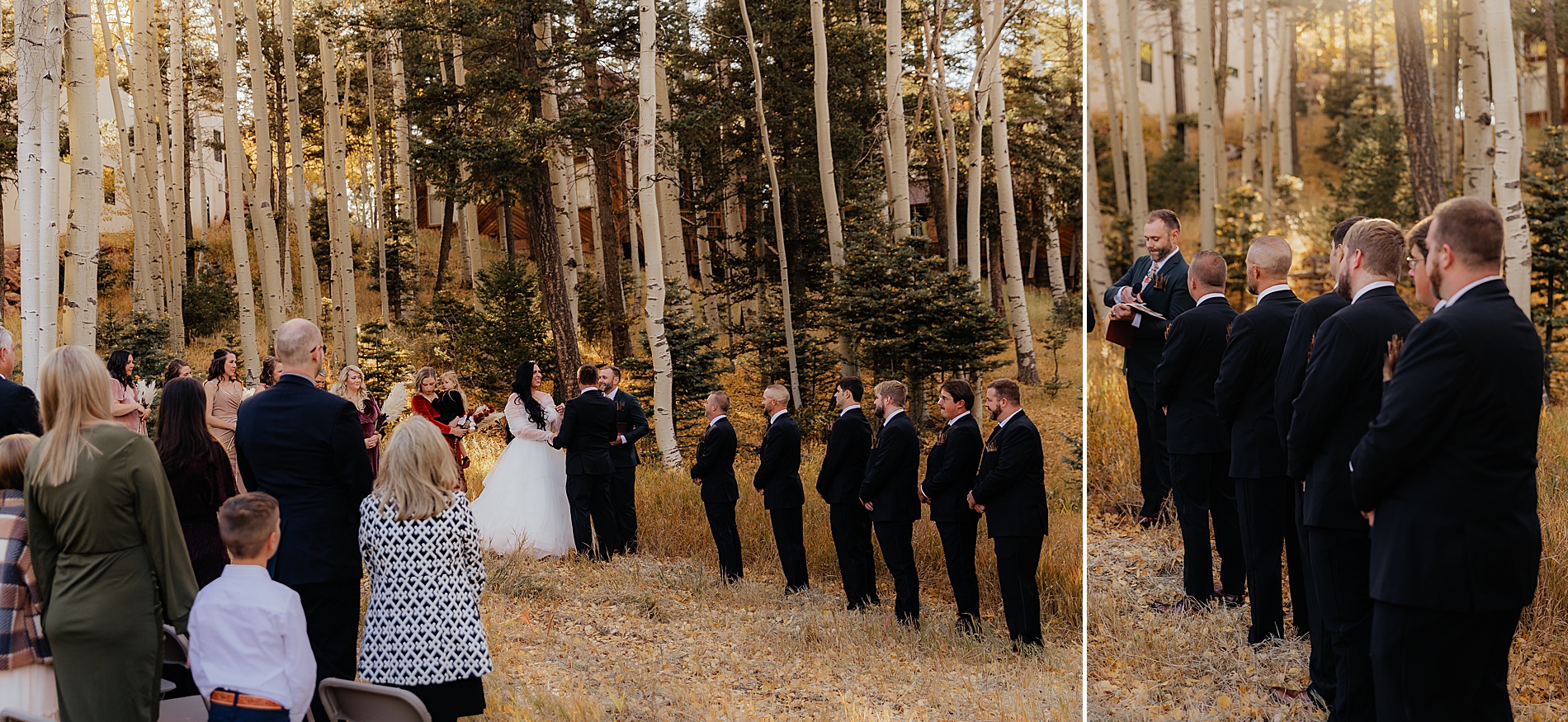 outdoor micro wedding ceremony in Angel Fire NM