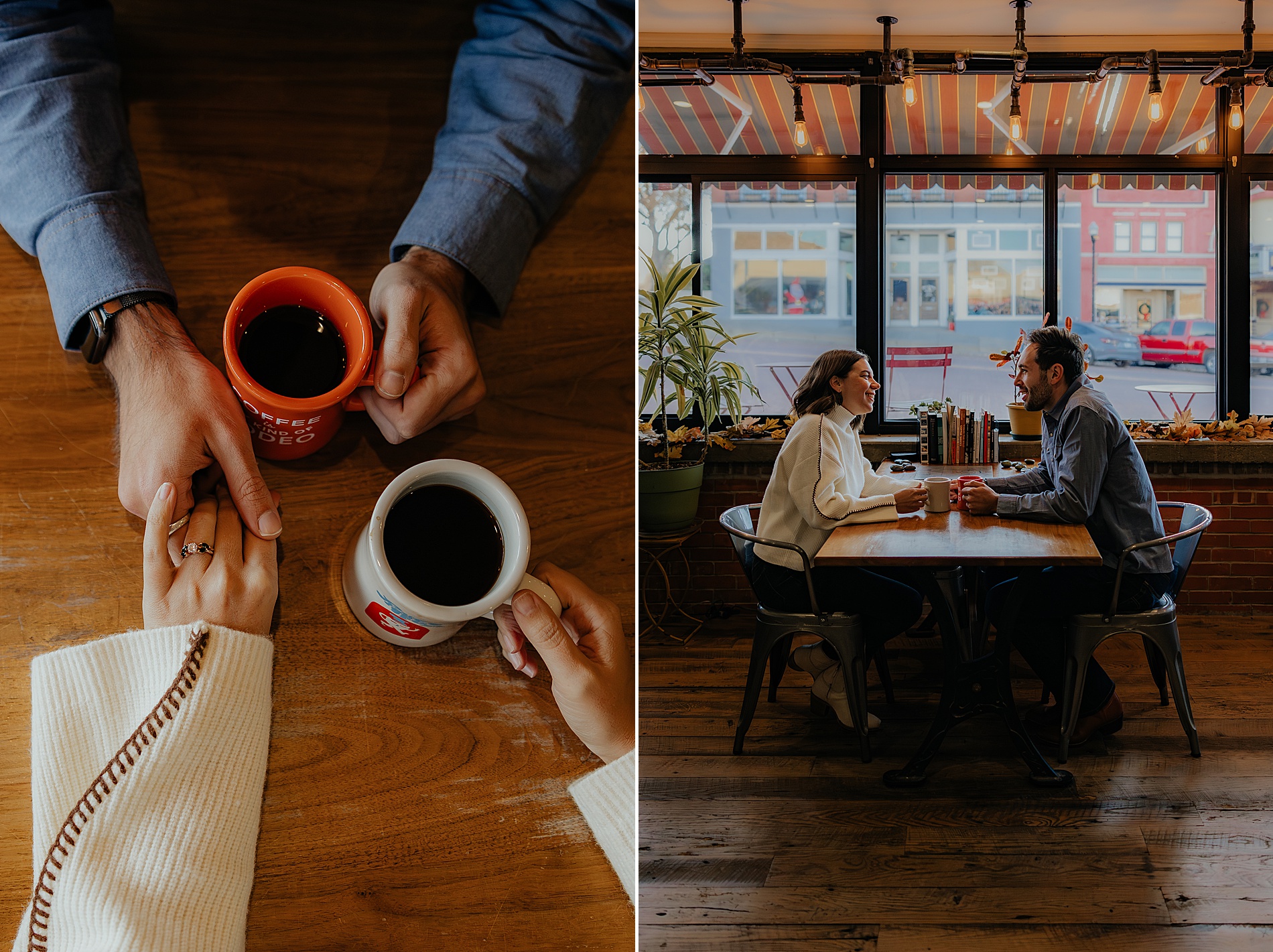 Documentary-Style Coffee Shop Engagement at Brown Bag Roasters in Texas