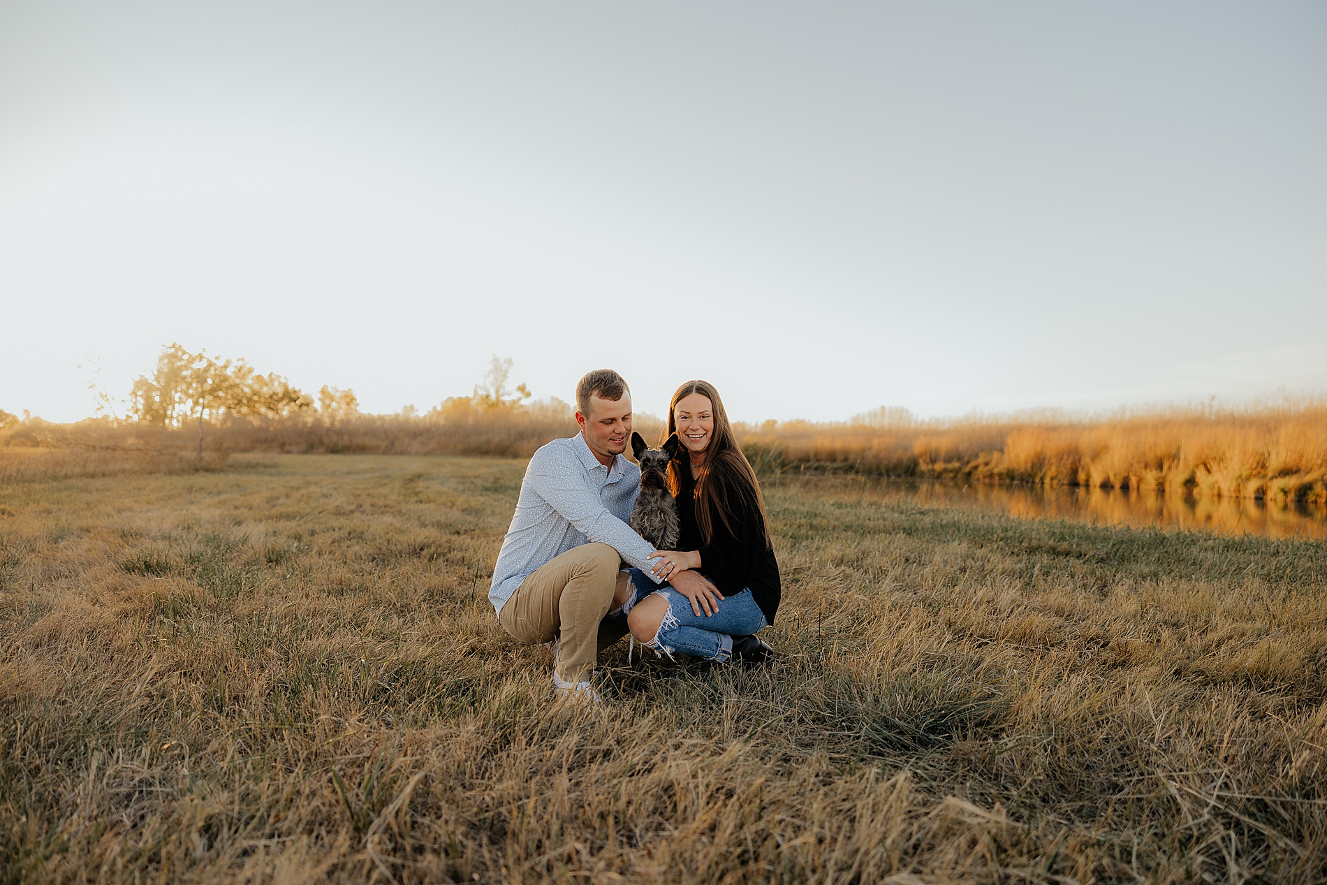 golden hour engagement photos