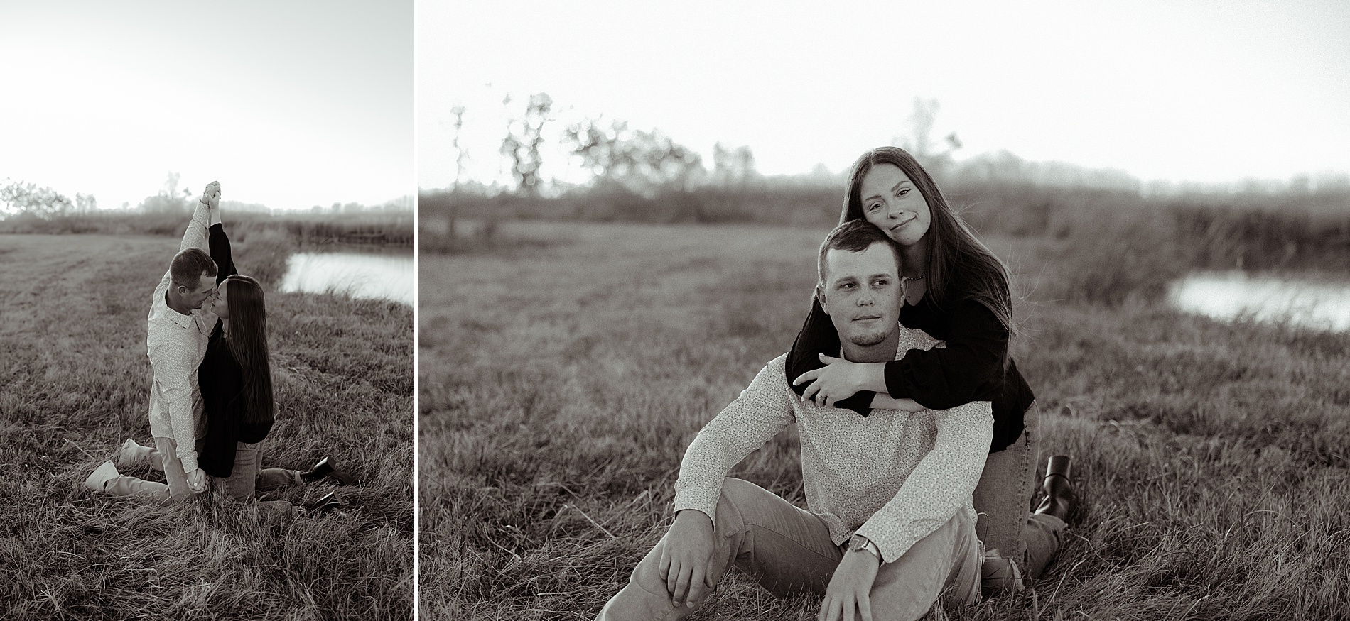 engagement photos in black and white