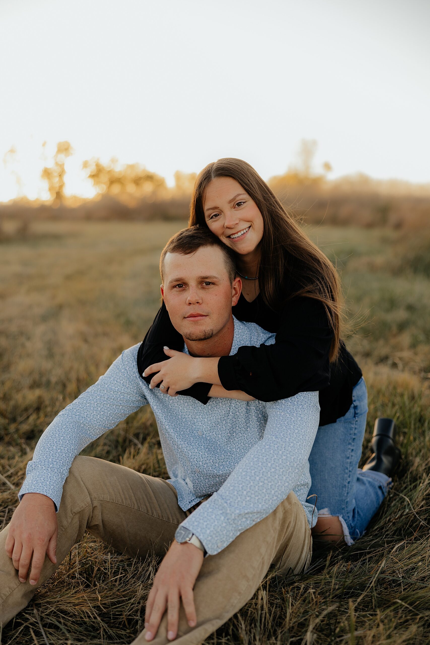 sunset engagement photos