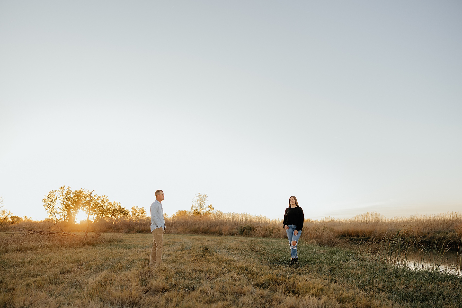 sunset engagement photos