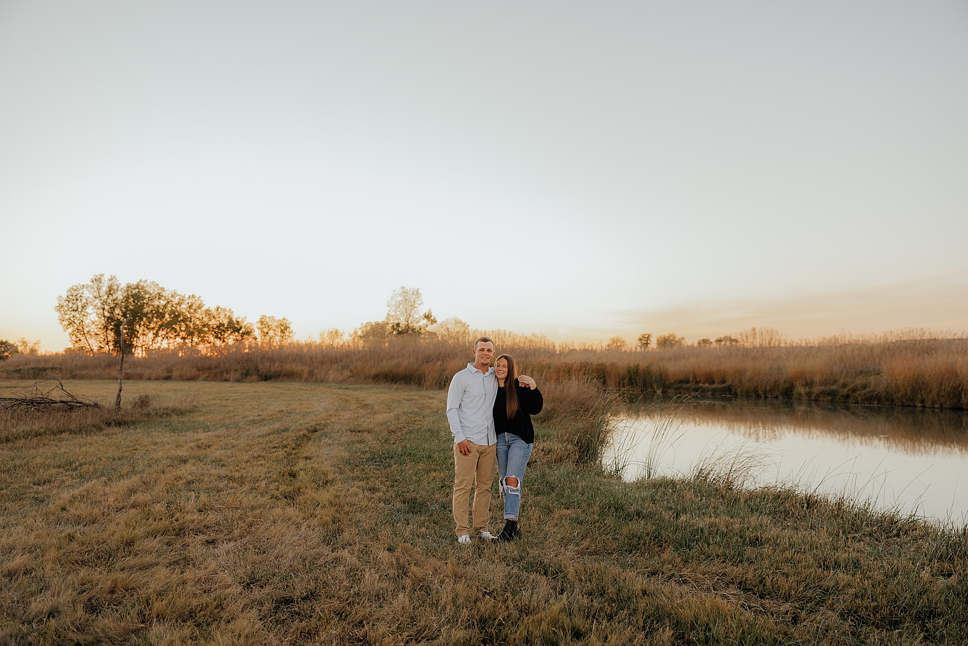 engagement photo by the water