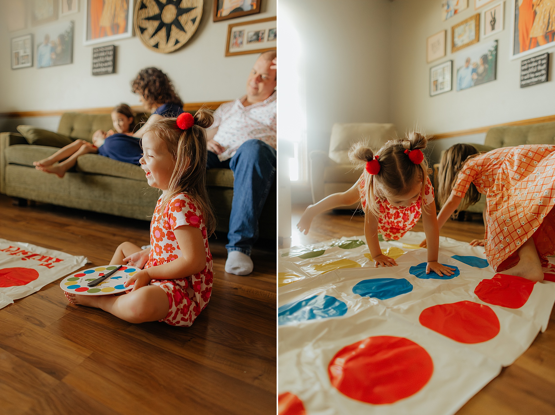 kids play twister during candid in-home lifestyle session | The Beauty of Candid Lifestyle Photography