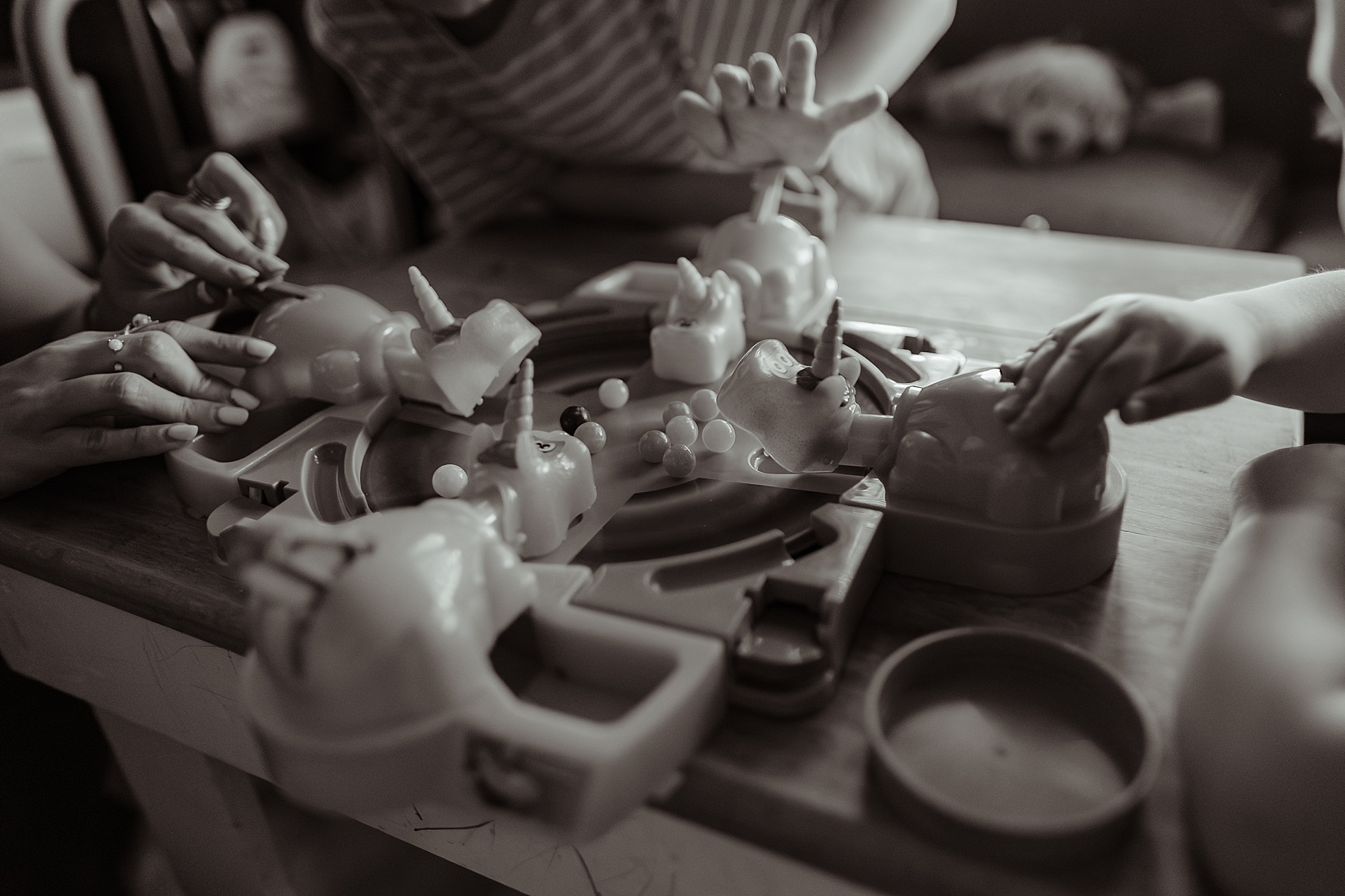 kids play a game of hungry hungry hippos