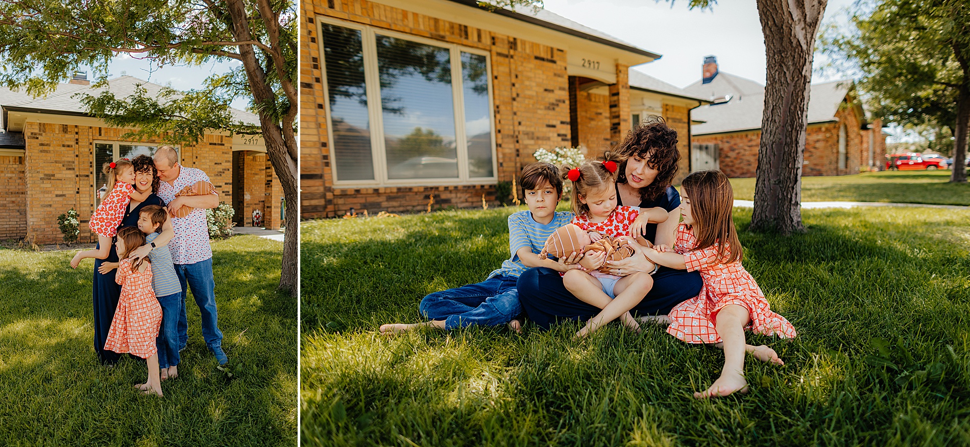 Children with their mom and dad